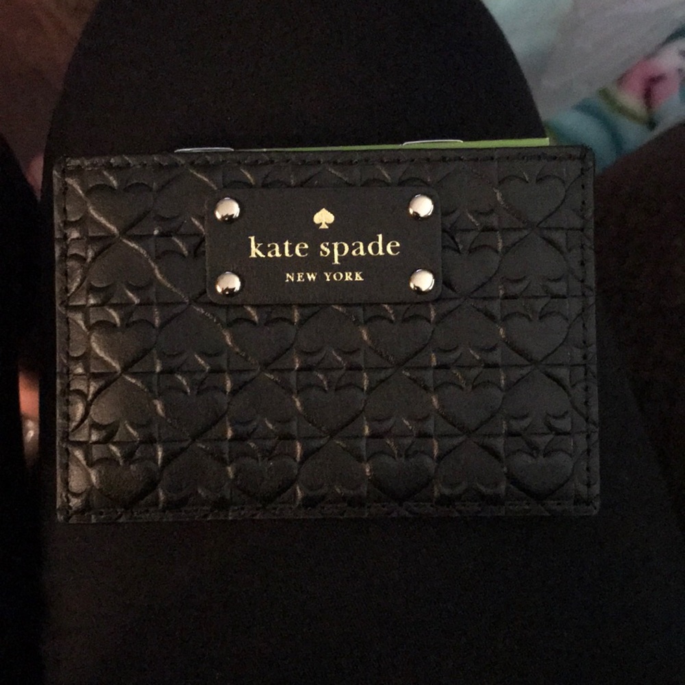 Kate Spade Graham Penn Place embossed card case